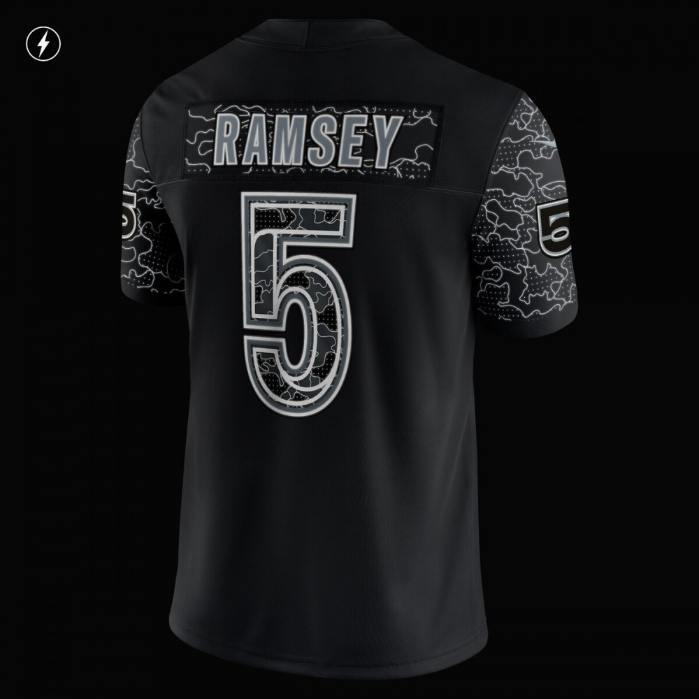 Jalen Ramsey Los Angeles Rams Nike RFLCTV Limited Jersey - Black-GridironStore